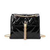 Quilted Sheepskin Tassel Crossbody